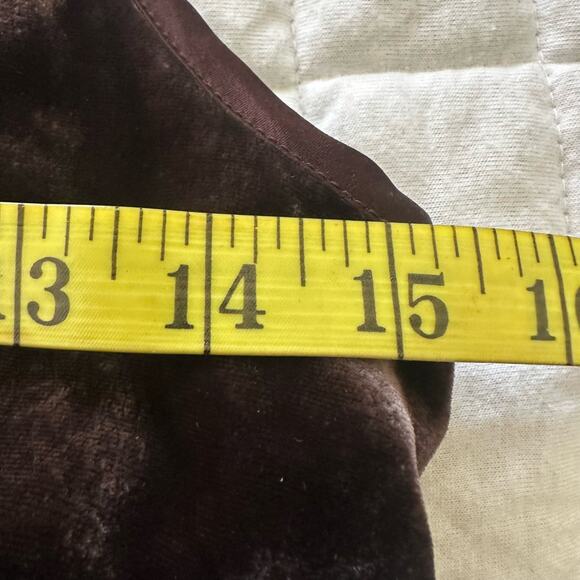 GAP Womens Dress 6 Brown Velvet Babydoll Mini V-Neck Whimsigoth Fairy Grunge - Picture 12 of 15